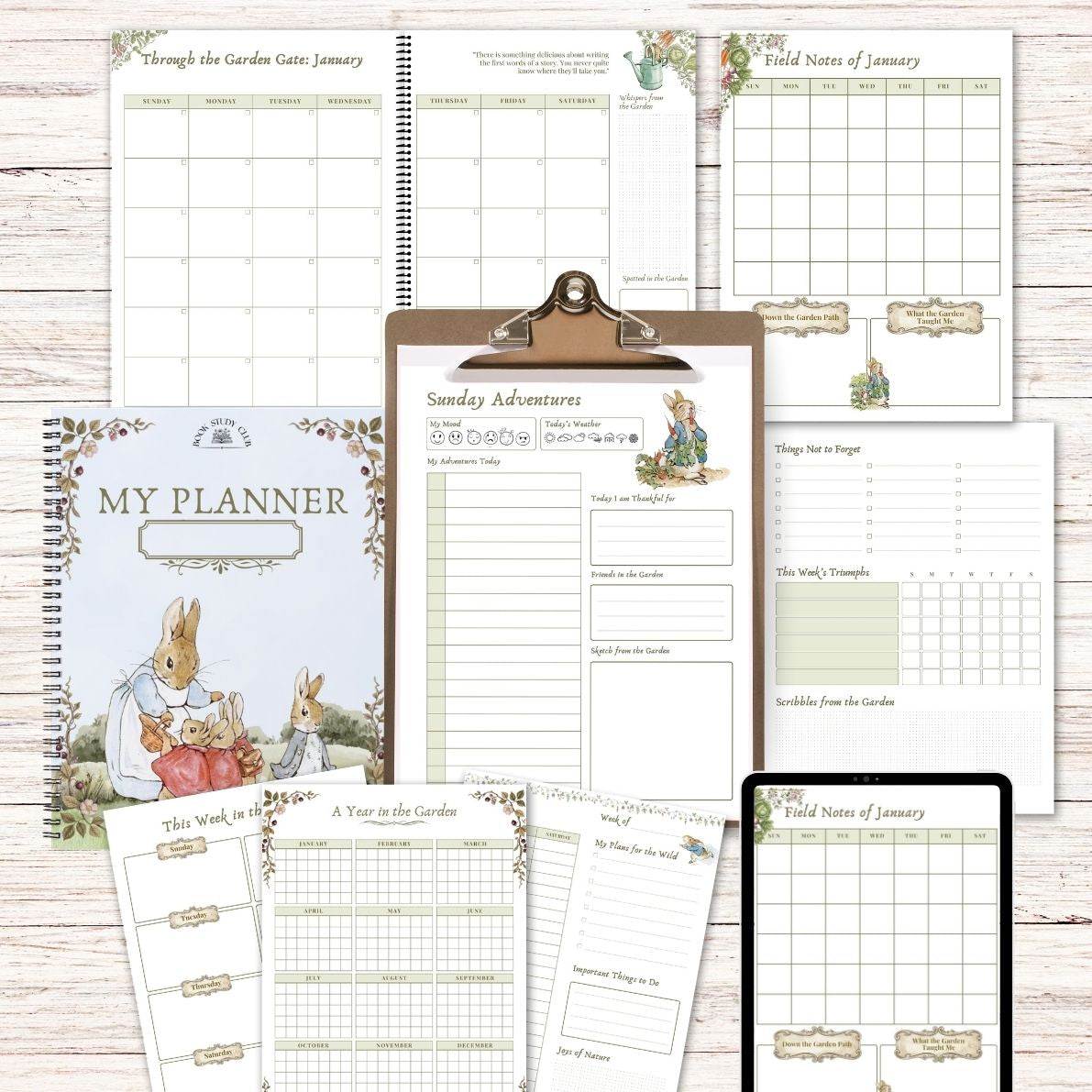 Planner inspired by The Tale of Peter Rabbit