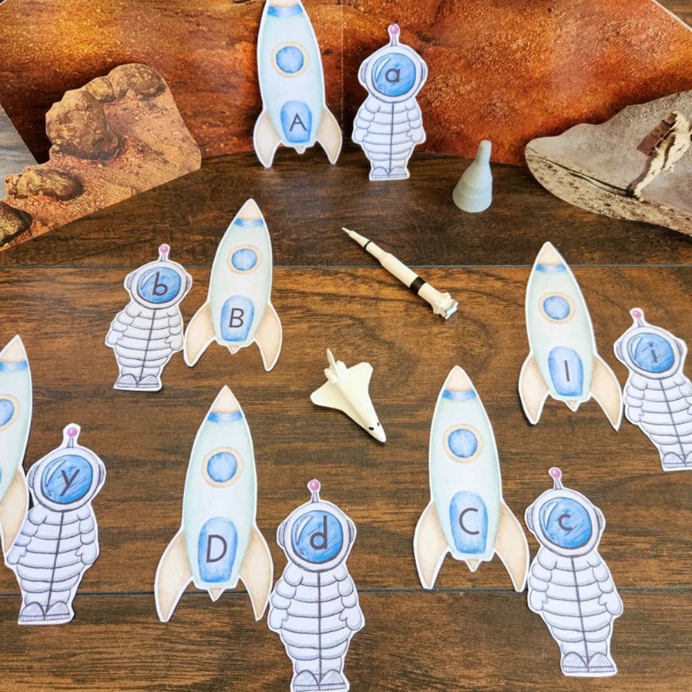 Space ABC Match: Spaceship to Astronaut Letters