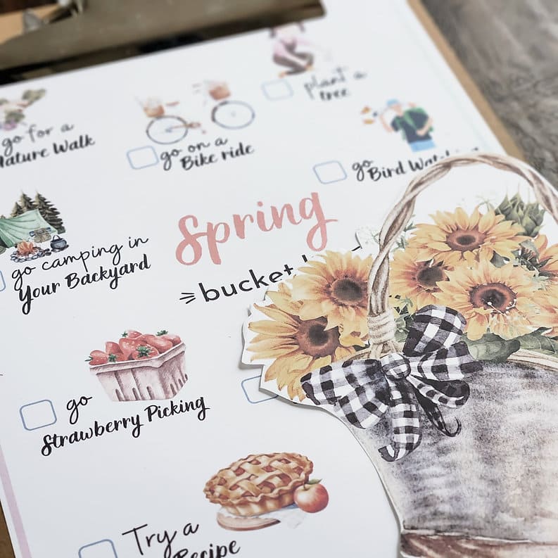 Spring scavenger hunt checklist and maze activities for preschool kindergarten