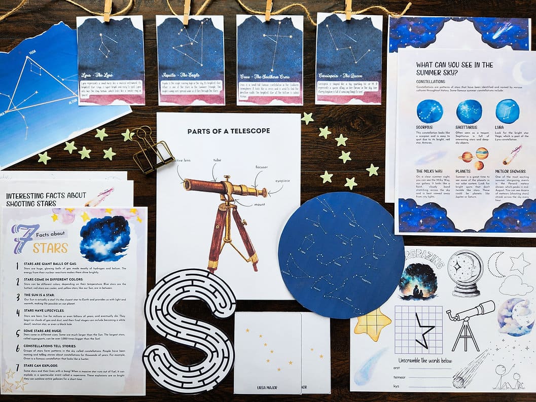 Stargazing Summer Evening Printable Study