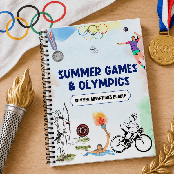 Summer Olympics Activity Pack Printable | Summer Games Unit Study, Sports, Torch & Medal Trackers, Ages 6–12