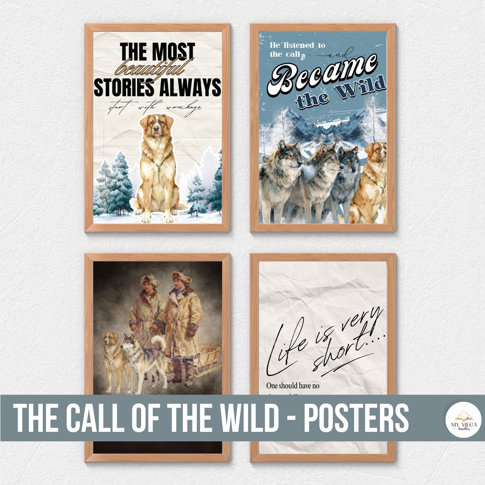 The Call of the Wild printable posters for eclectic homeschool spaces