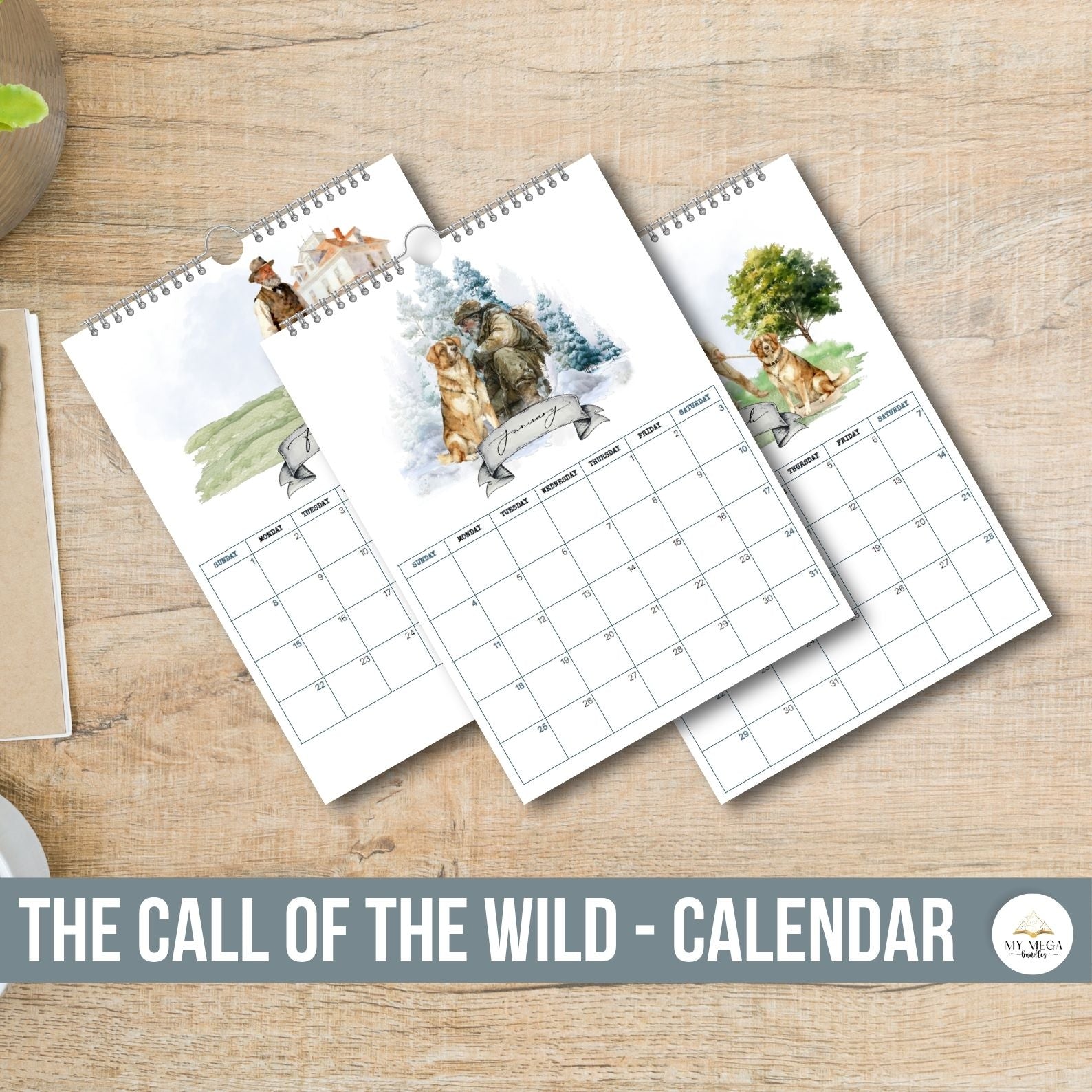 January page of Call of the Wild homeschool planner in PDF format