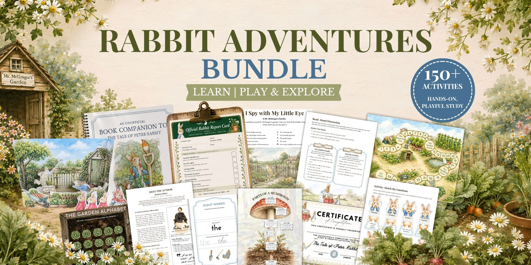 The Tale of Peter Rabbit Bundle — Book Study, Activity Book & Copywork, Ages 4–12