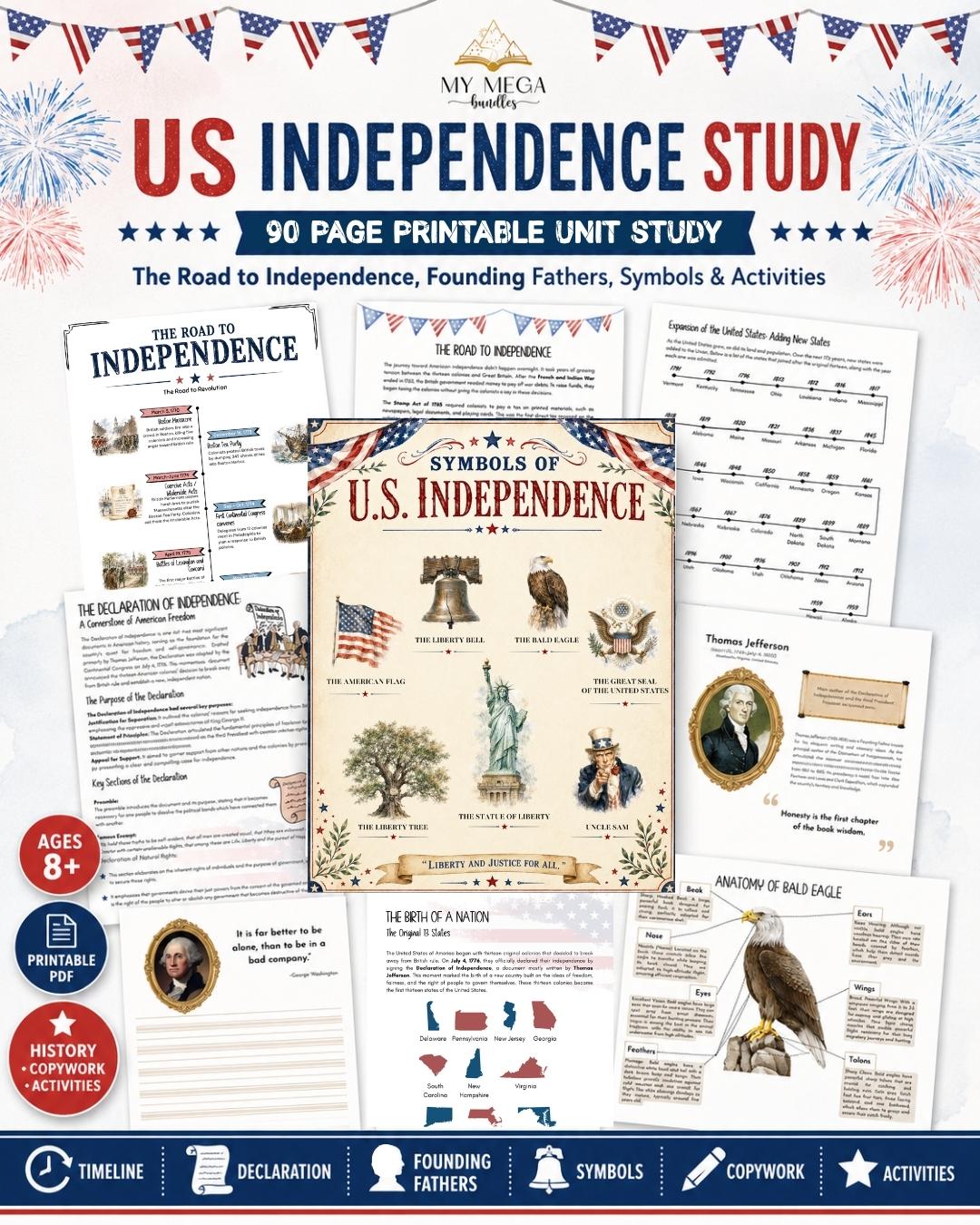 American History Homeschool Printable – Birth of the U.S. Nation