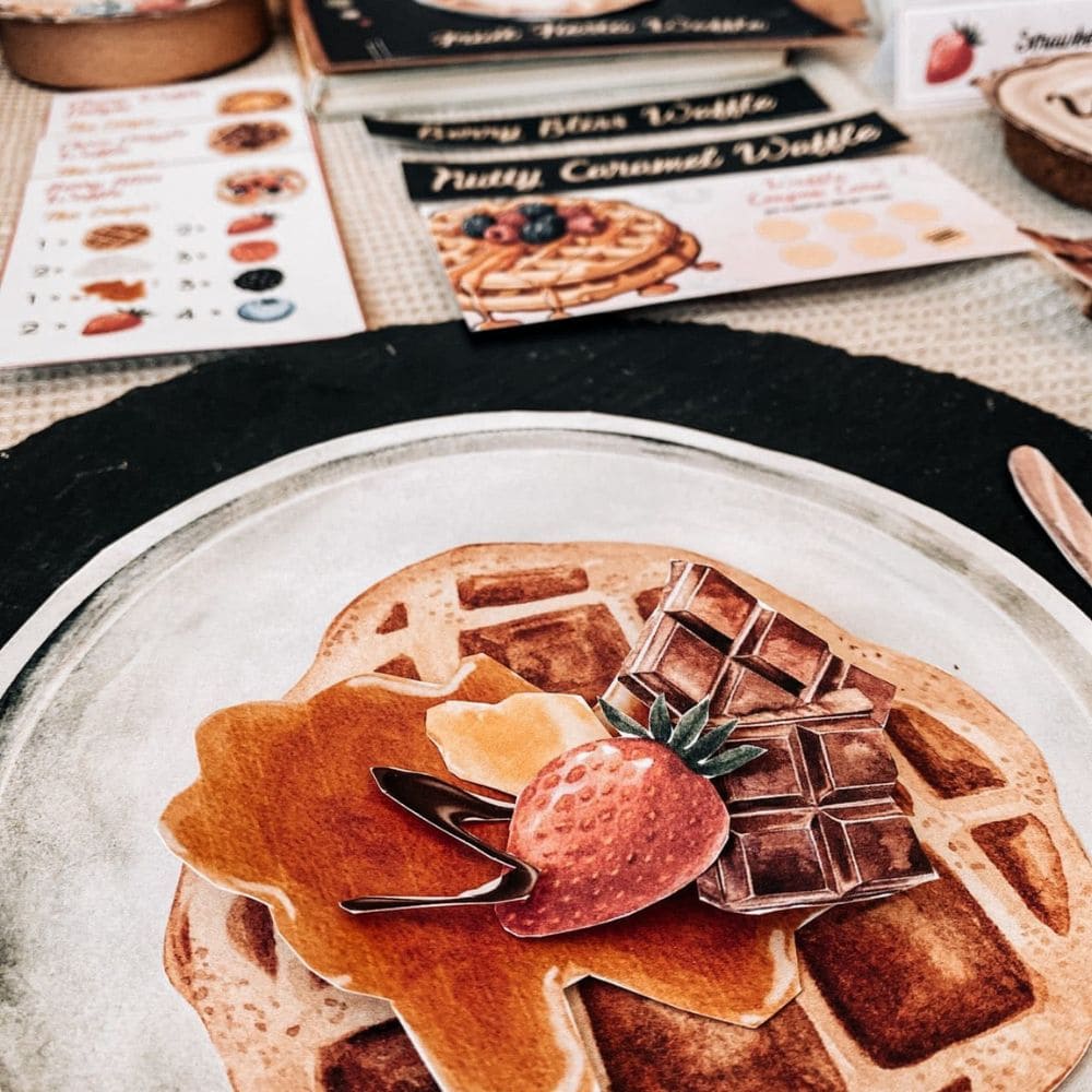 Waffle Shop Pretend Playset Printable