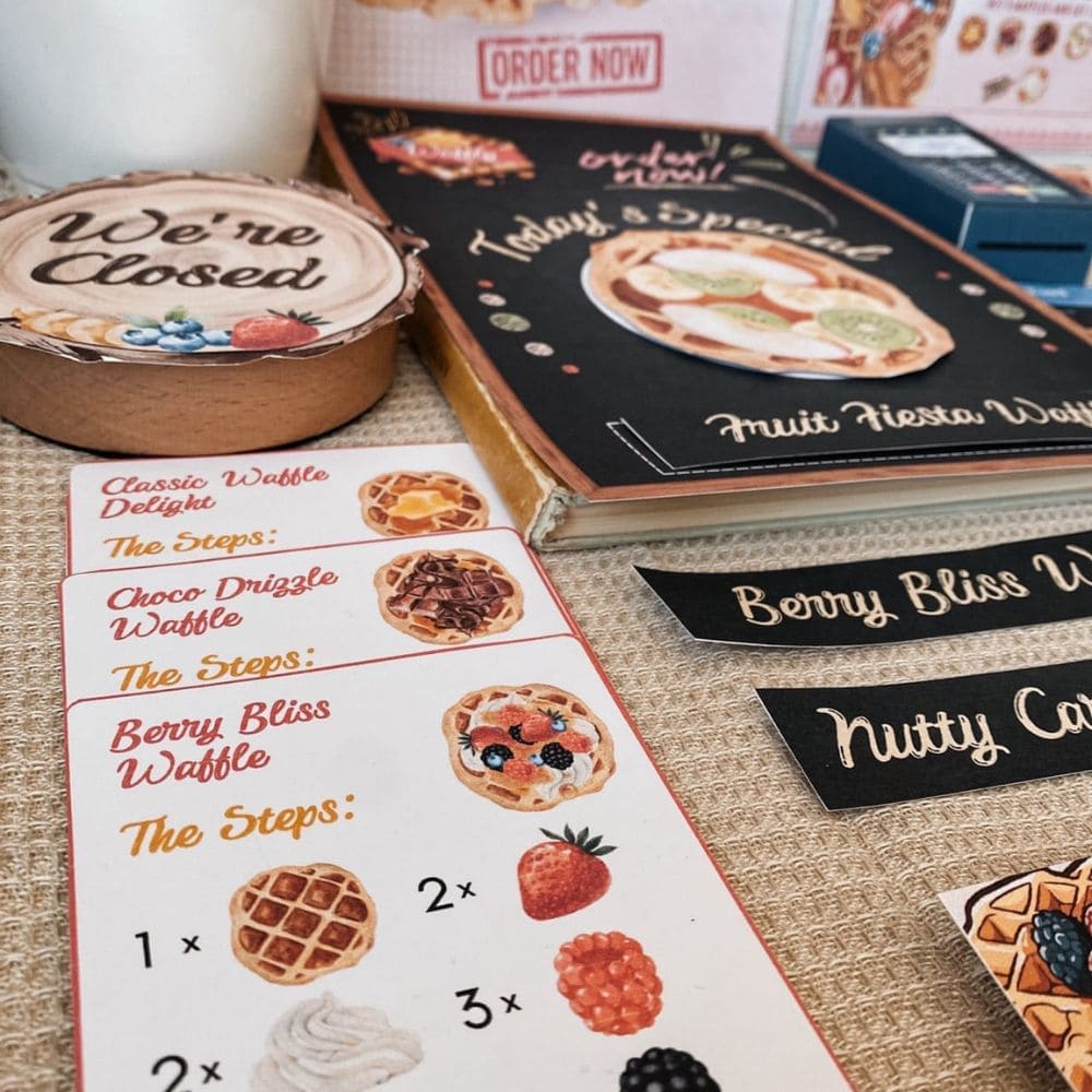 Waffle Shop Pretend Playset Printable