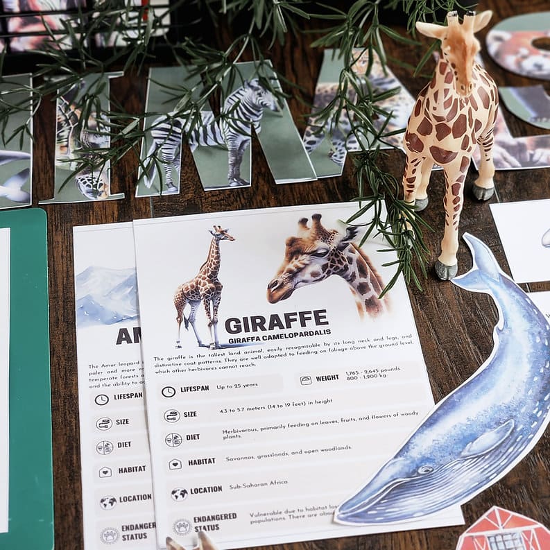 Wild Animals: Exploring the World of Wildlife Printable Study
