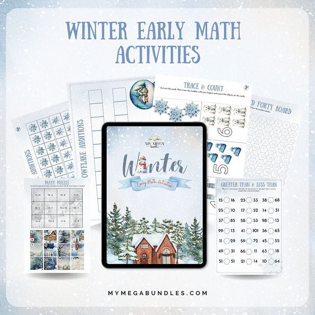 Winter Early Math Activities | Homeschool Printable – My Mega Bundles