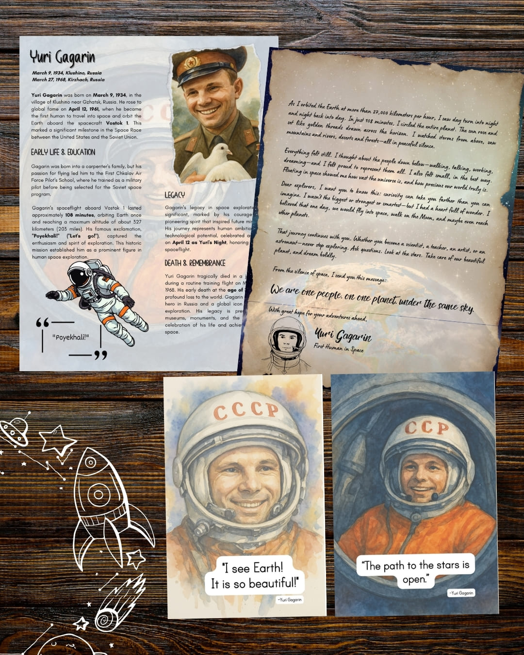 Yuri Gagarin Mini Study