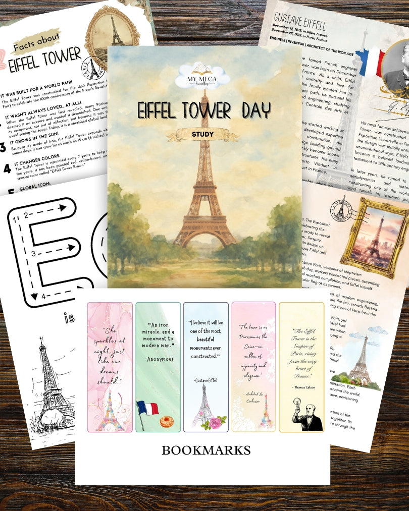 Eiffel Tower Opening Day Printable