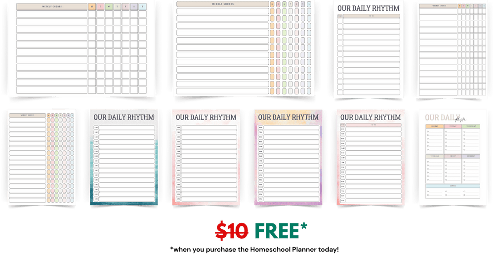 Weekly and daily rhythm sheets