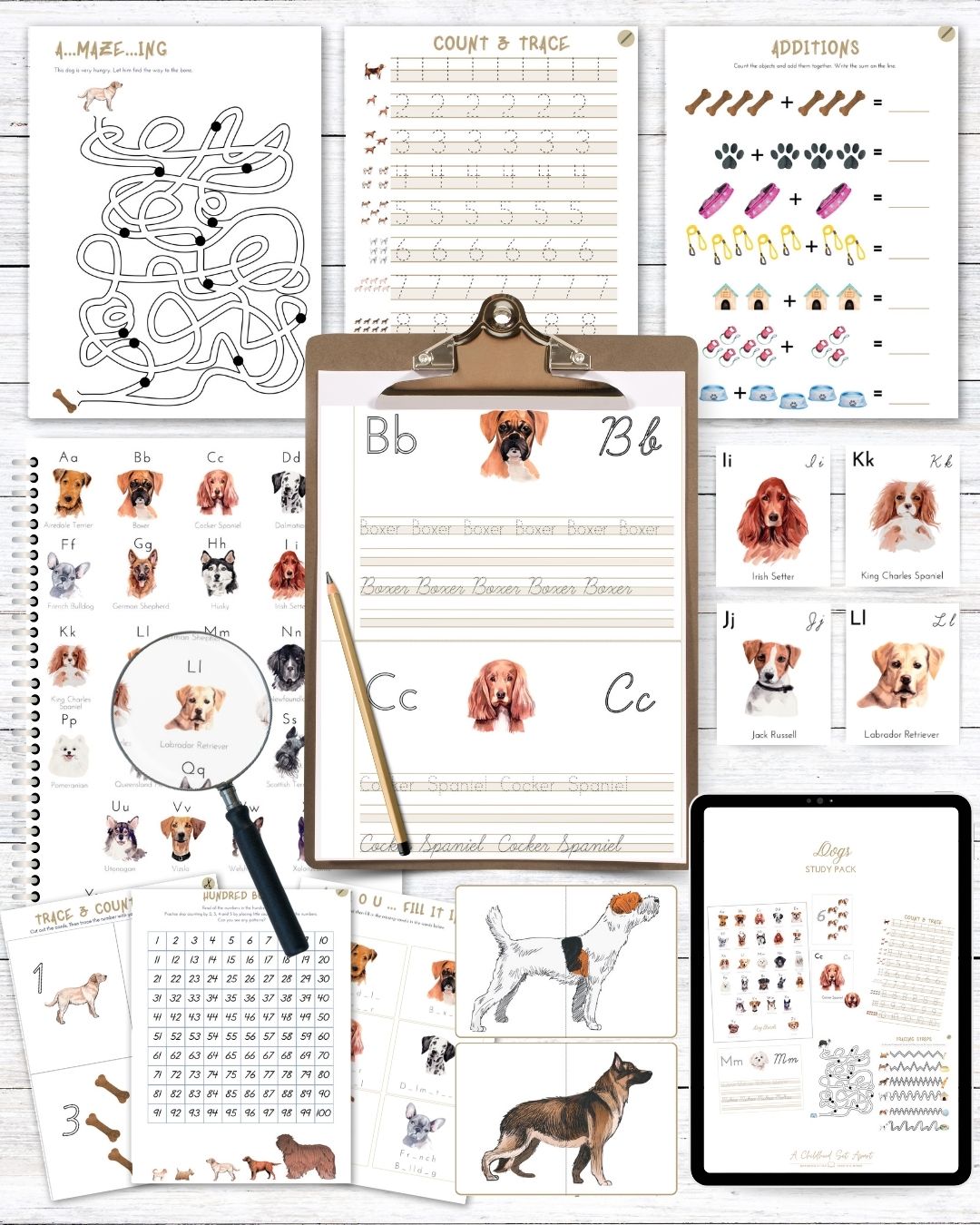 Dog Study Pack – 82+ Page Printable Learning Bundle for Ages 4–9